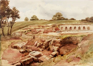 Los baños romanos, Chesters, North Tyne (vista norte)